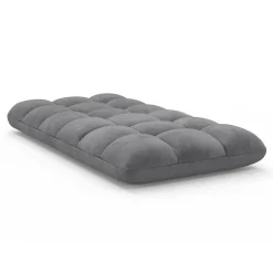 Chaise de sol pliante 15 positions en velours gris anthracite*IDMarket Best