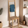 Chaise porte-serviettes en bambou*IDMarket Discount