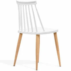 Chaises à barreaux blanches style scandinave*IDMarket Online