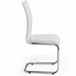 Chaises blanches avec poignée pour salle à manger*IDMarket Sale