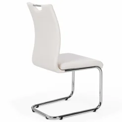 Chaises blanches avec poignée pour salle à manger*IDMarket Sale