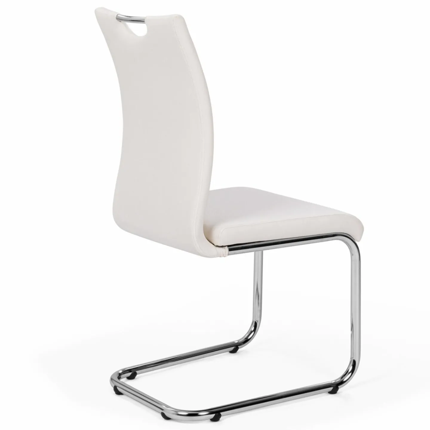 Chaises blanches avec poignée pour salle à manger*IDMarket Sale