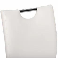 Chaises blanches avec poignée pour salle à manger*IDMarket Sale