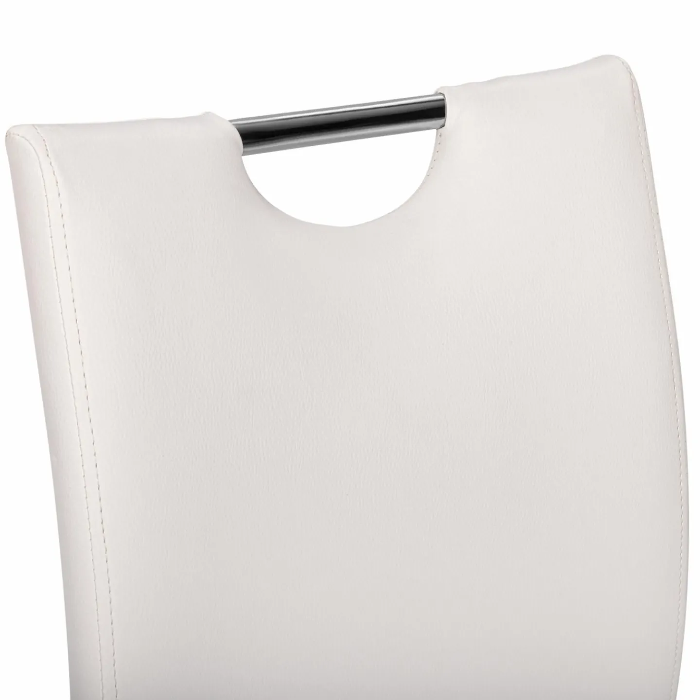 Chaises blanches avec poignée pour salle à manger*IDMarket Sale