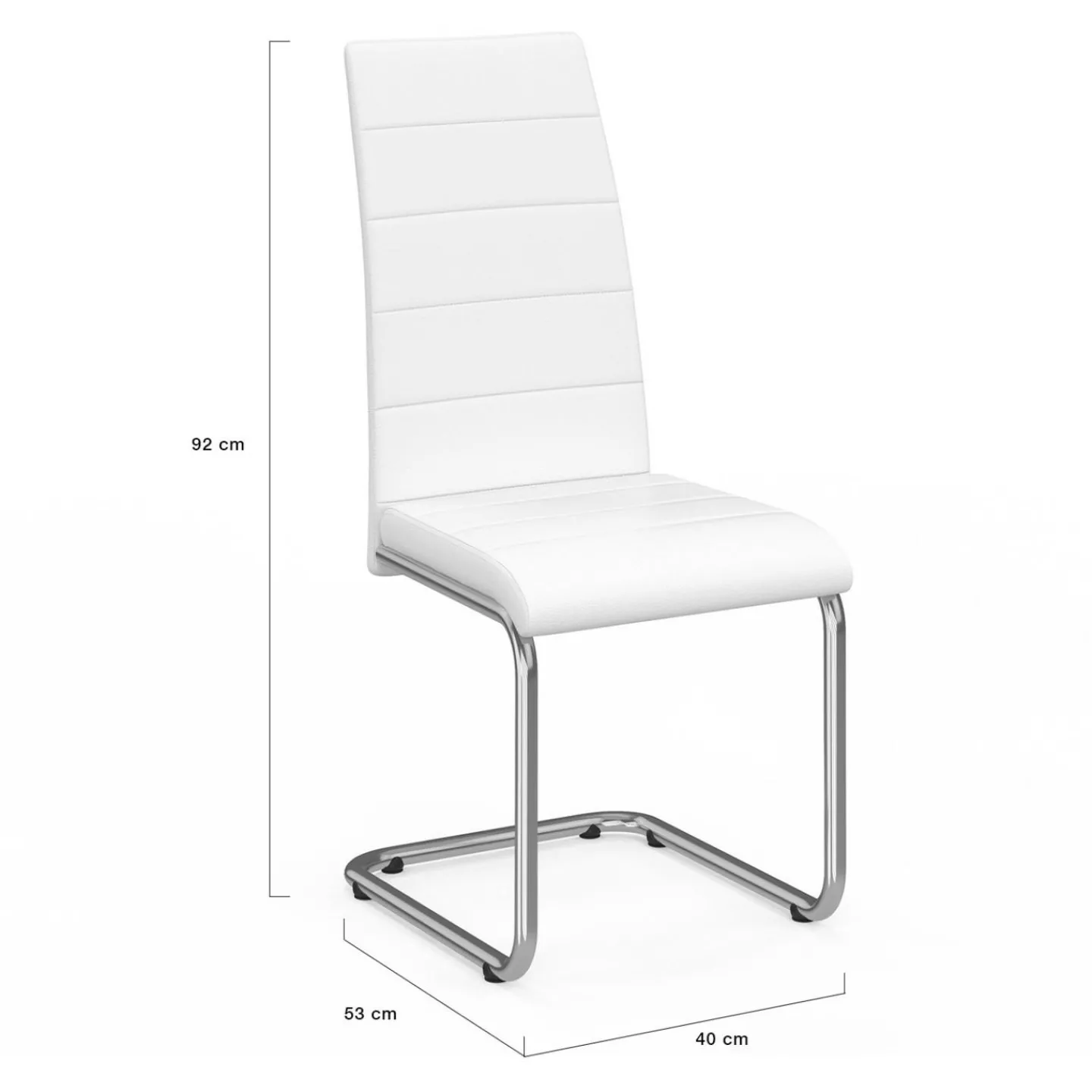 Chaises blanches design pour salle à manger MIA*IDMarket Hot