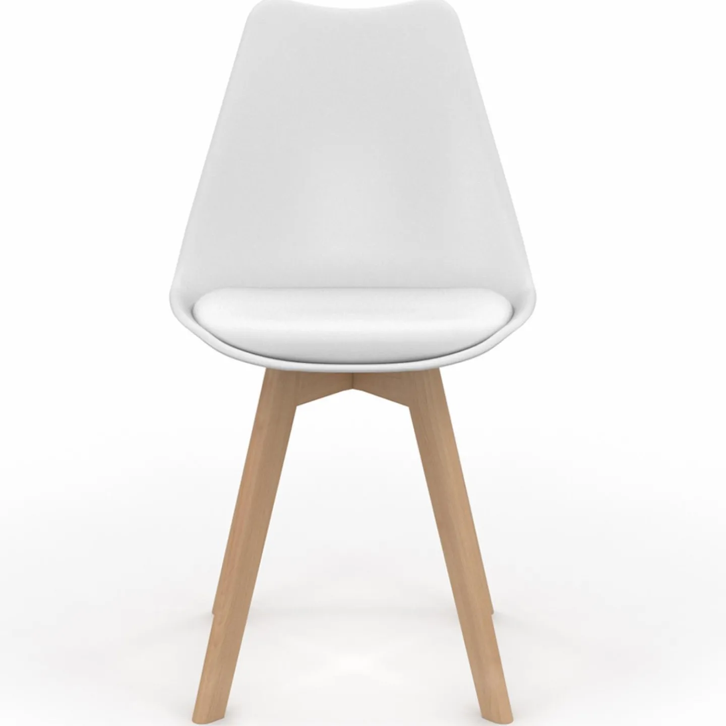 Chaises blanches scandinaves salle à manger : lot de 8*IDMarket Clearance