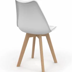 Chaises blanches scandinaves salle à manger : lot de 8*IDMarket Clearance