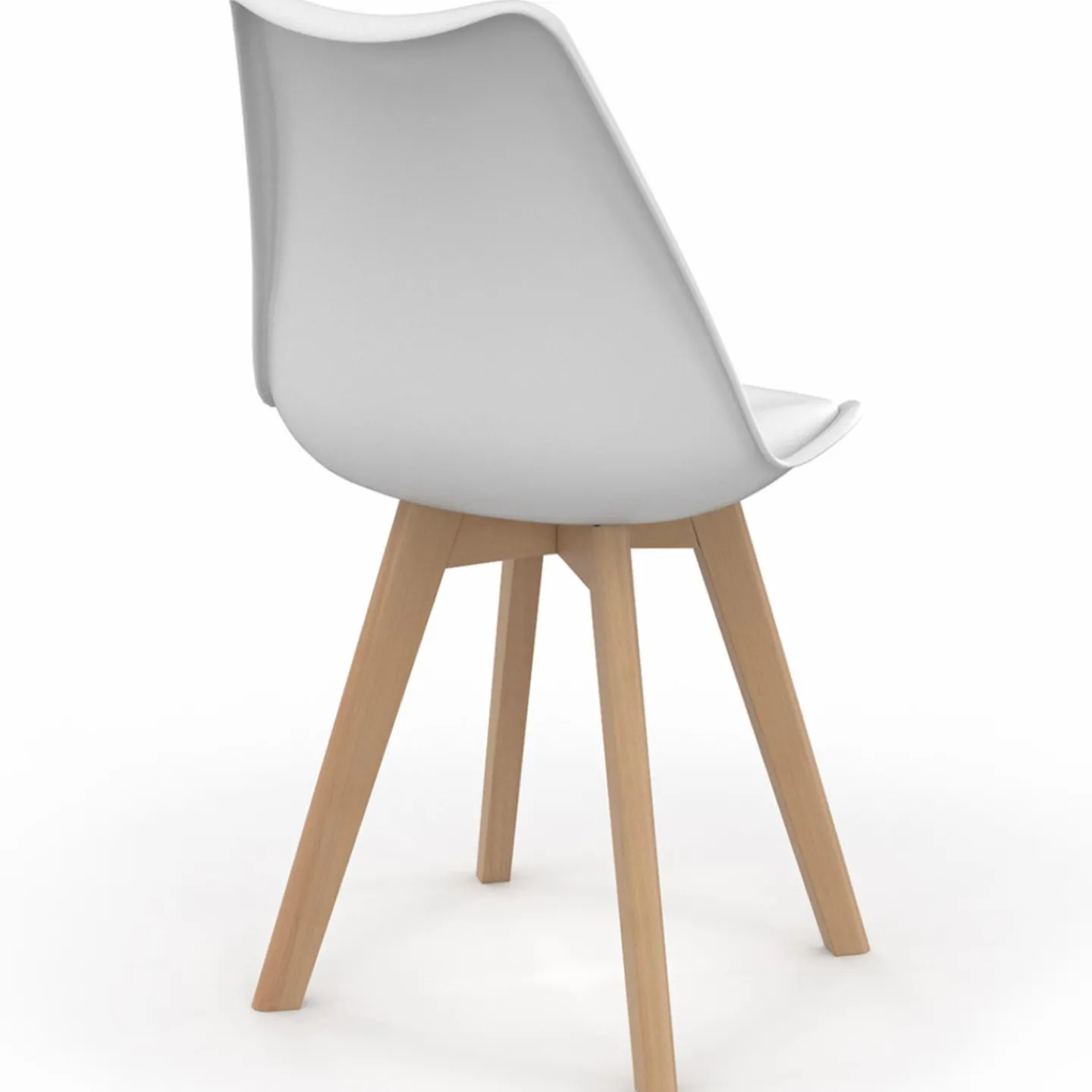 Chaises blanches scandinaves salle à manger : lot de 8*IDMarket Clearance