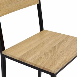 Chaises de bar industrielles métal et bois avec dossier x4*IDMarket Clearance