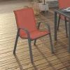 Chaises de jardin empilables terracotta - lot de 6*IDMarket New