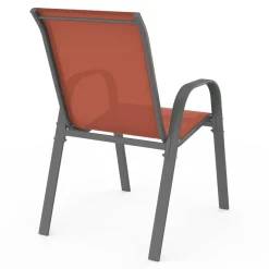 Chaises de jardin empilables terracotta - lot de 6*IDMarket New