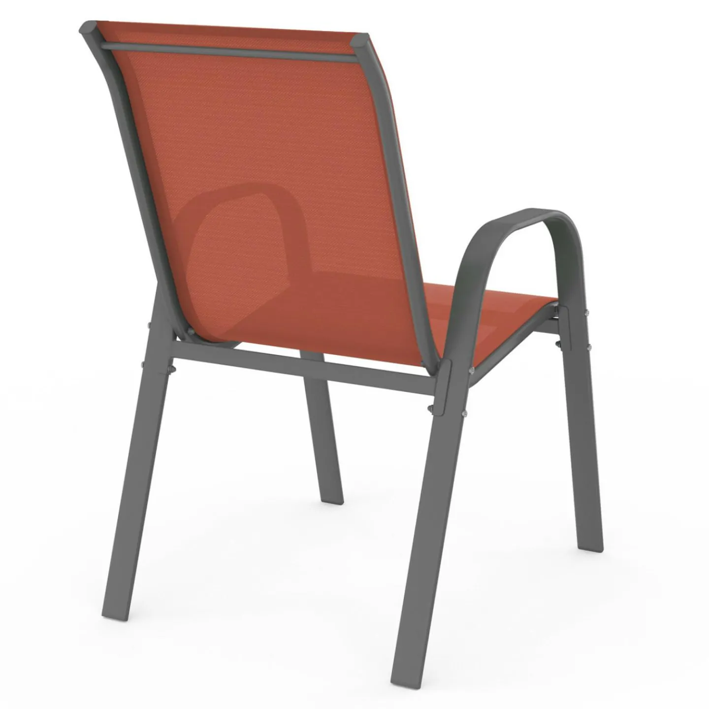 Chaises de jardin empilables terracotta - lot de 6*IDMarket New