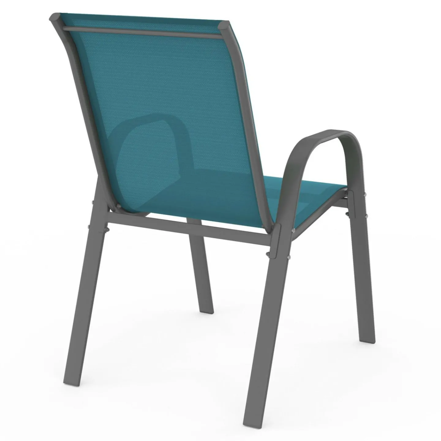 Chaises de jardin empilables bleu canard : lot de 6*IDMarket Best