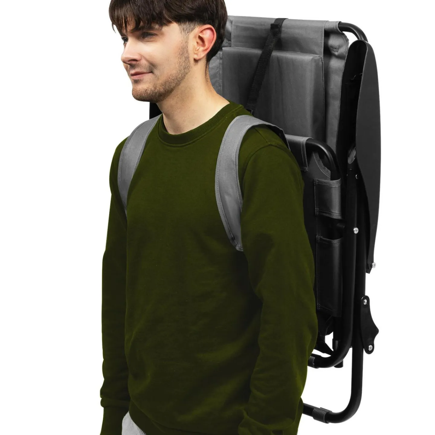 Chaises de plage pliantes gris anthracite avec dossier inclinable*IDMarket Discount