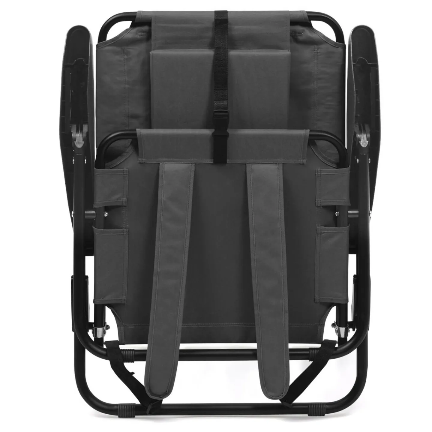 Chaises de plage pliantes gris anthracite avec dossier inclinable*IDMarket Discount