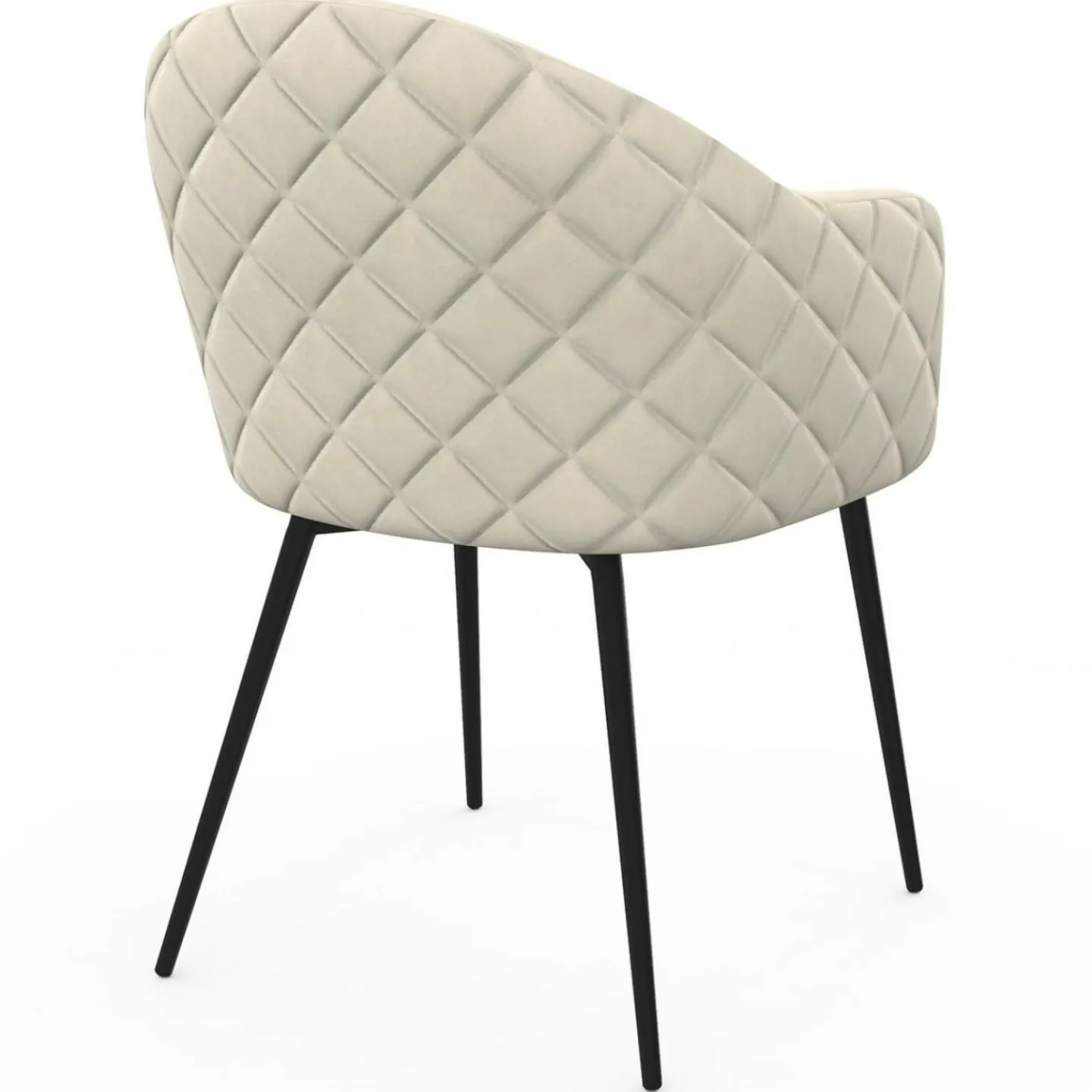 Chaises de salle à manger design en velours gaufré beige*IDMarket Best