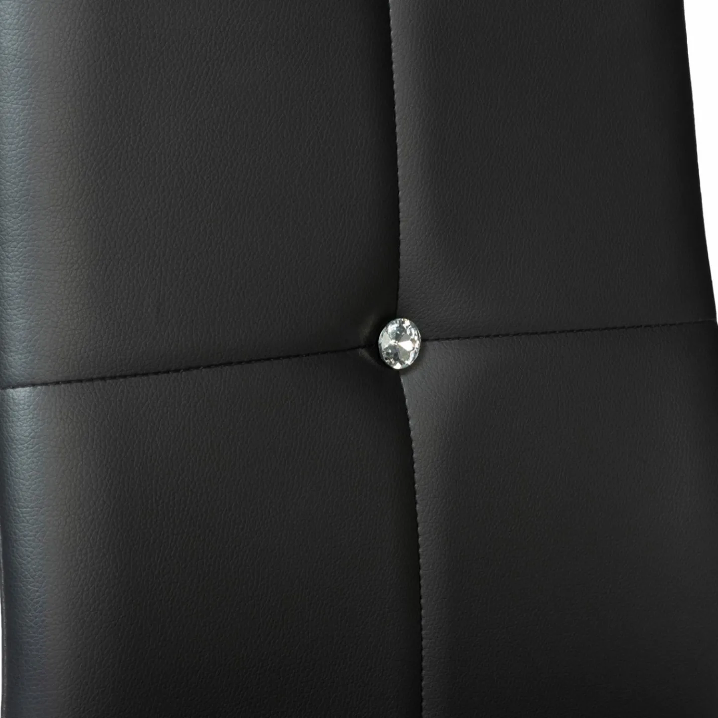 Chaises de salle à manger noires et blanches avec strass*IDMarket Hot