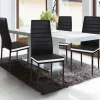 Chaises de salle à manger noires avec bandeau blanc*IDMarket New