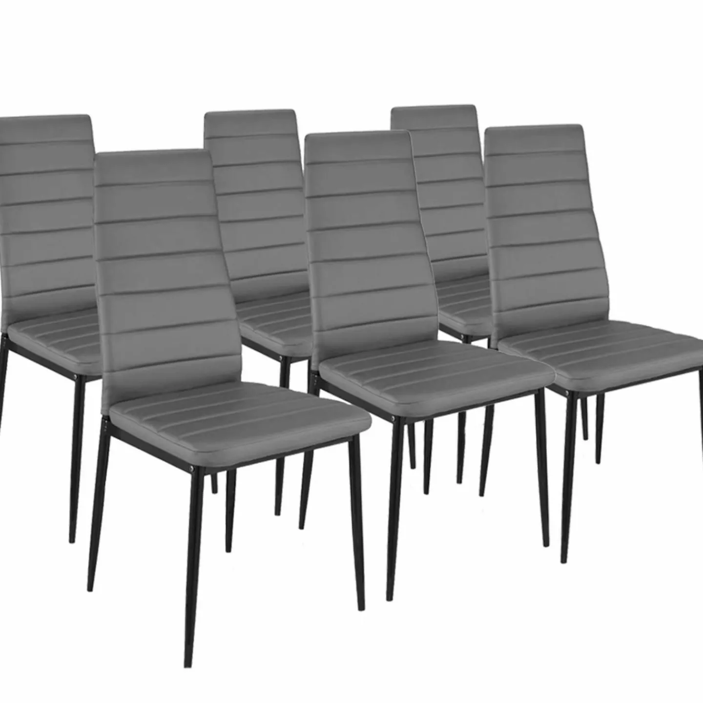 Chaises de salle à manger grises ROMANE*IDMarket