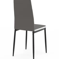 Chaises de salle à manger grises et blanches ROMANE*IDMarket Discount
