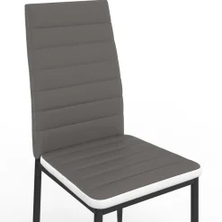 Chaises de salle à manger grises et blanches ROMANE*IDMarket Discount
