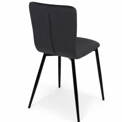 Chaises design en velours gris foncé x4*IDMarket Discount