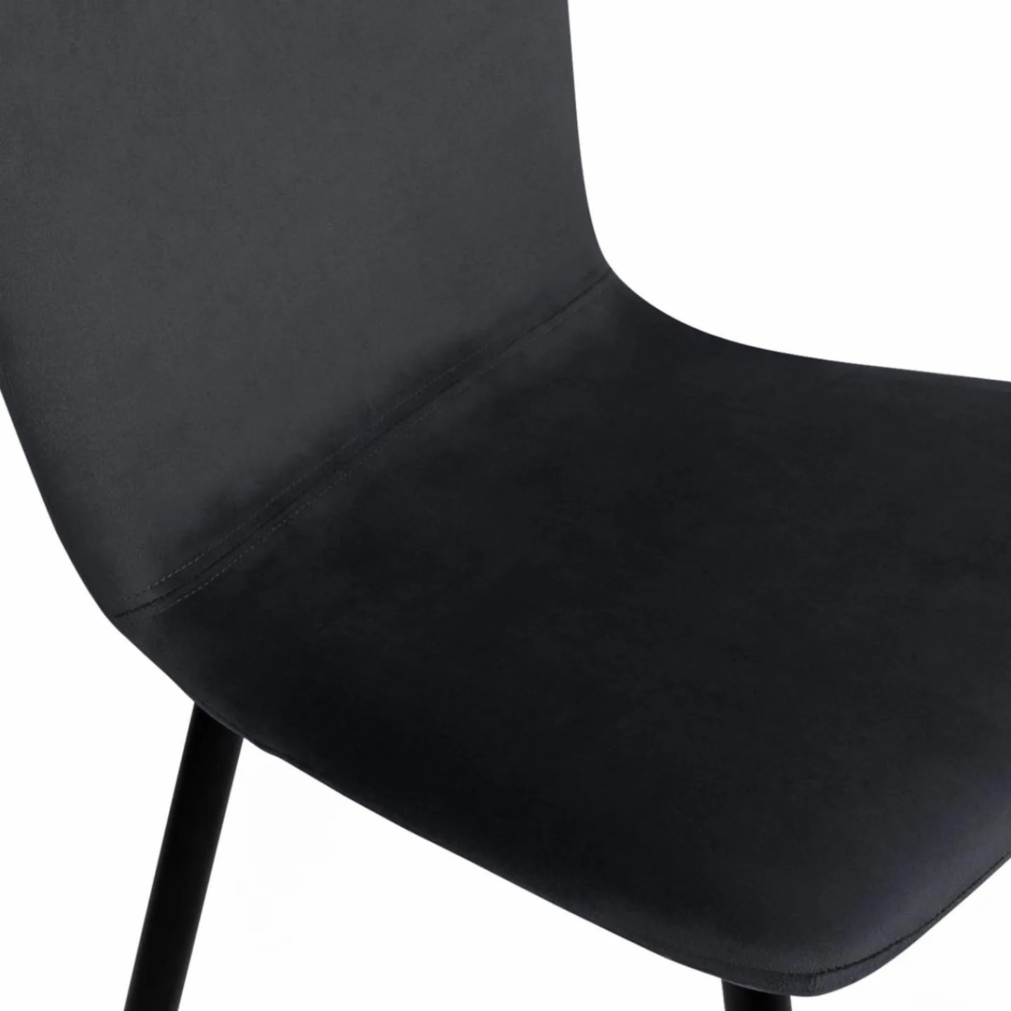 Chaises design en velours gris foncé x4*IDMarket Discount