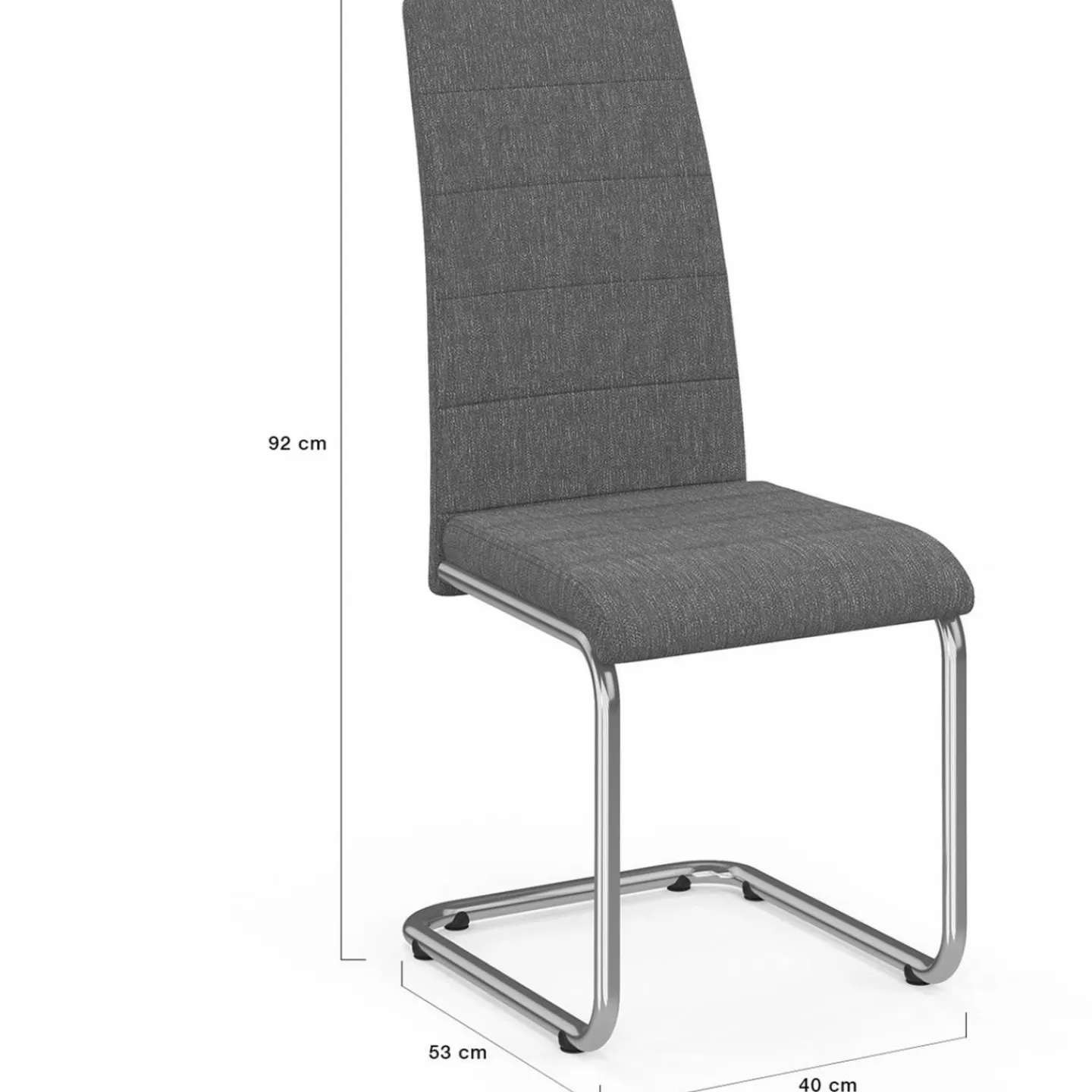 Chaises design gris anthracite pour salle à manger*IDMarket Clearance