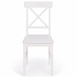Chaises en bois blanc lot de 4*IDMarket Hot