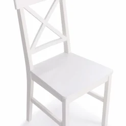 Chaises en bois blanc lot de 4*IDMarket Hot