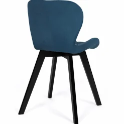 Chaises en velours matelassée bleu, gris foncé, gris clair et jaune*IDMarket Online