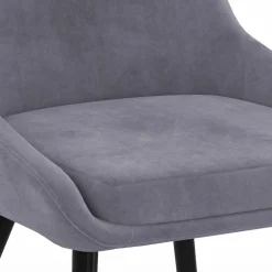 Chaises en velours multicolor avec demi-accoudoirs*IDMarket Outlet