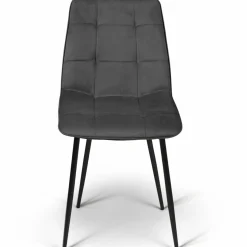 Chaises en velours multicolore terracotta, gris foncé et beige*IDMarket Best