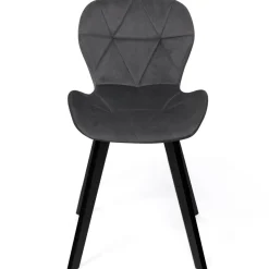 Chaises en velours pastel bleu, gris clair, gris foncé et rose*IDMarket Clearance