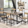 Chaises industrielles en métal noir et bois*IDMarket Outlet