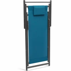 Chaises longues bleu canard pliables*IDMarket New