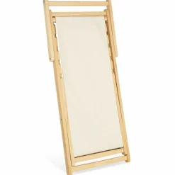 Chaises longues pliables 4 positions écrue*IDMarket Sale