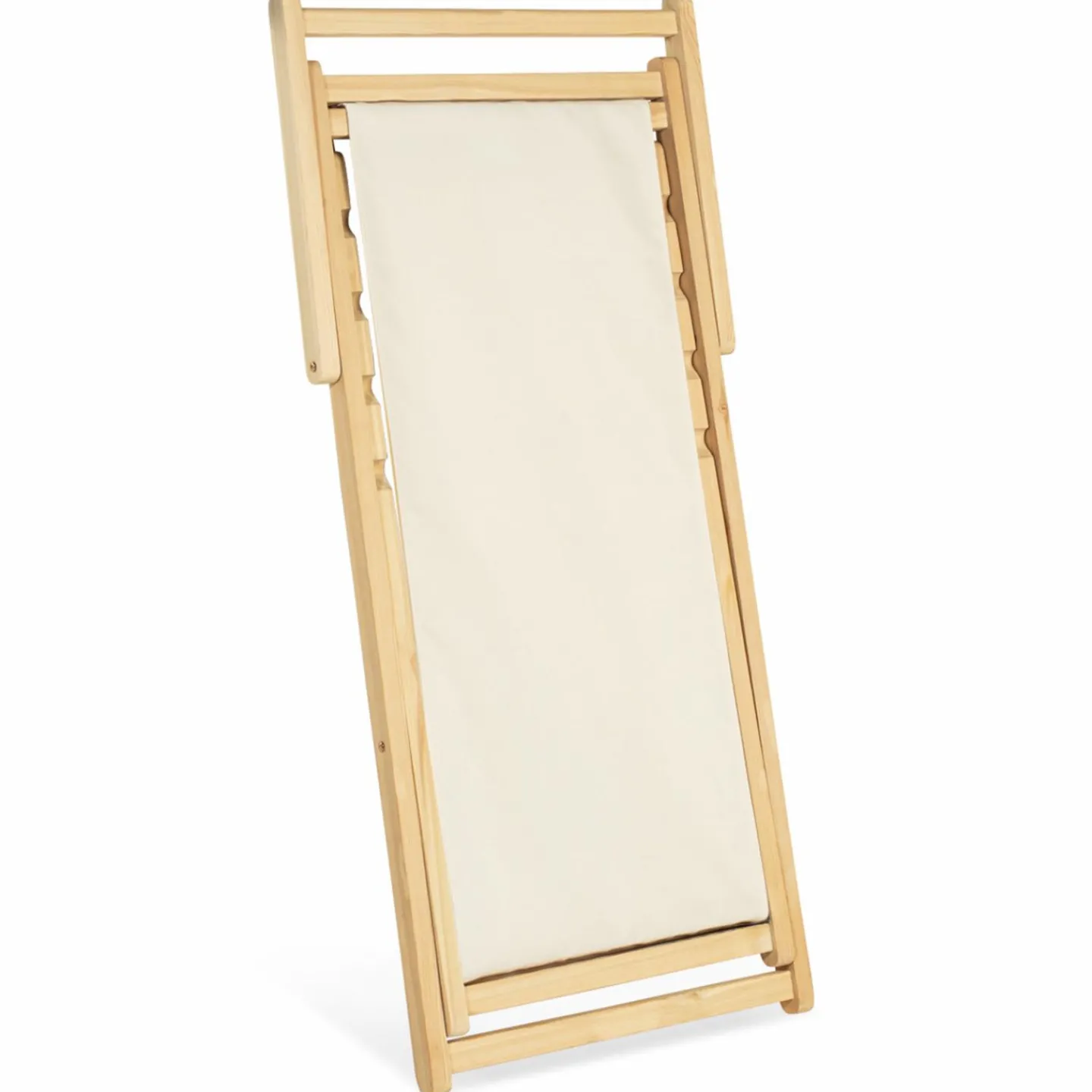 Chaises longues pliables 4 positions écrue*IDMarket Sale