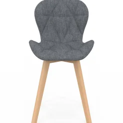 Chaises matelassées en tissu gris foncé pour salle à manger*IDMarket Clearance