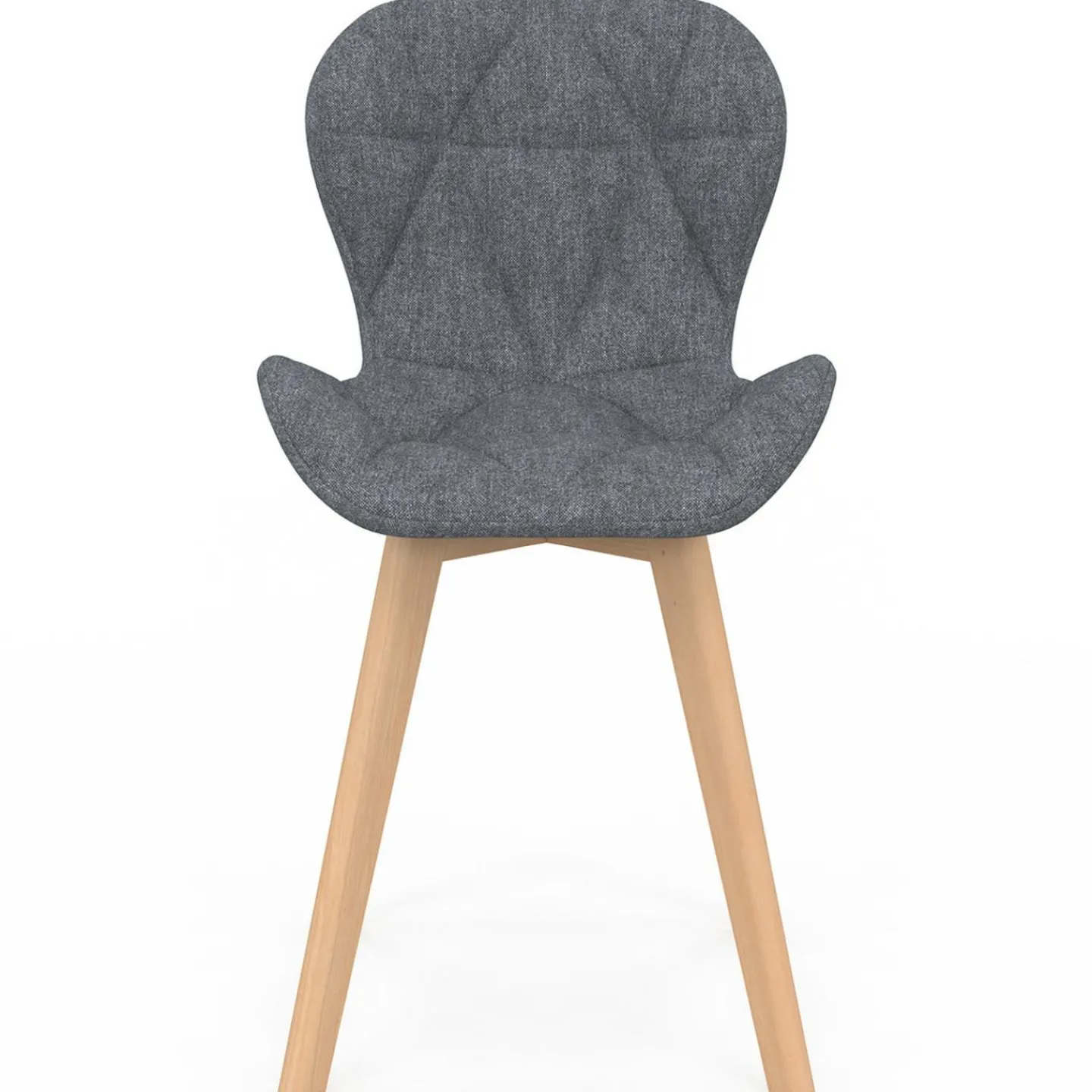 Chaises matelassées en tissu gris foncé pour salle à manger*IDMarket Clearance