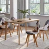 Chaises motifs patchworks marron scandinaves : lot de 4*IDMarket New