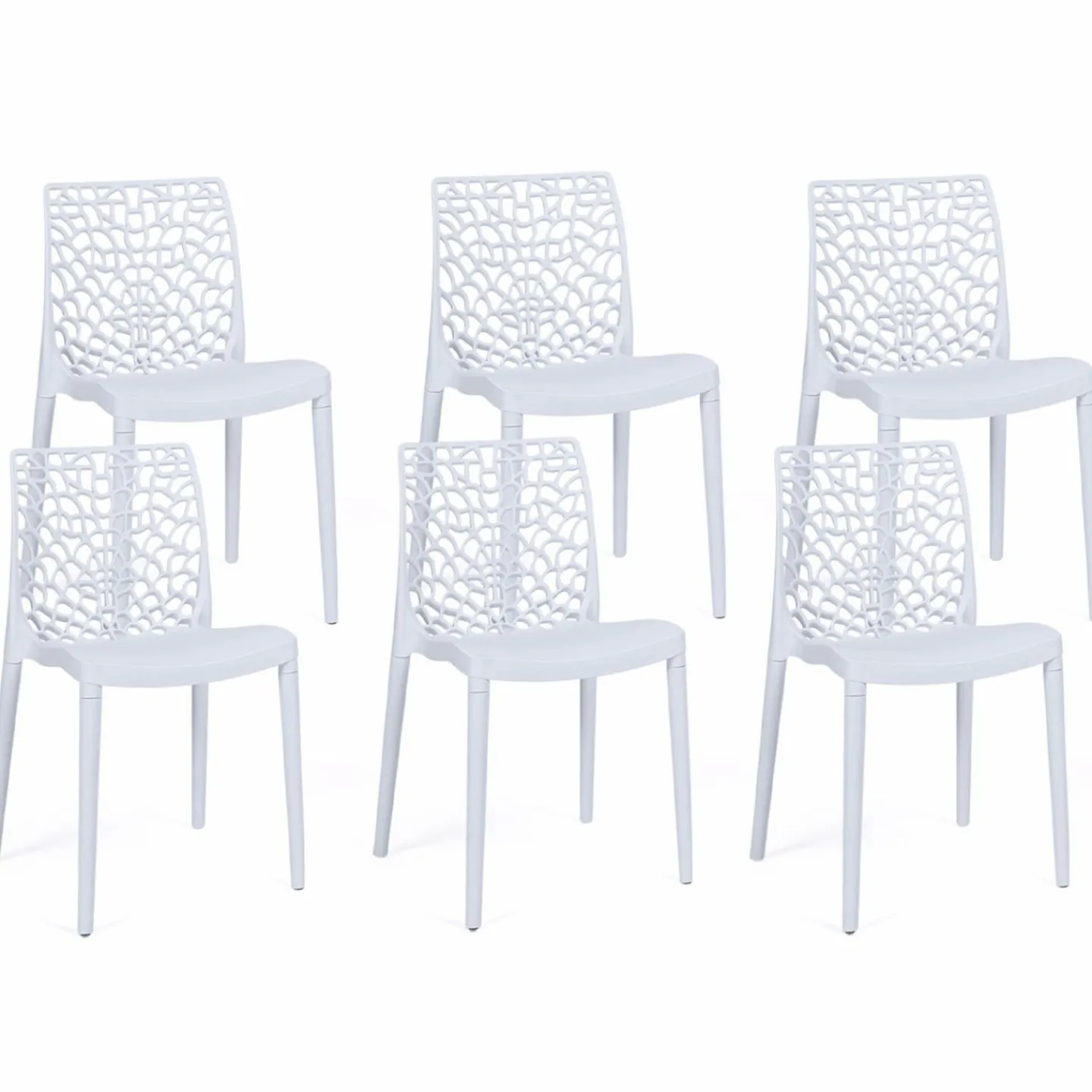 Chaises nid d'abeille blanc : lot de 6*IDMarket Sale