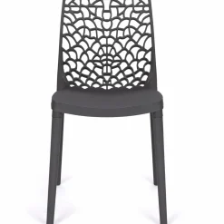 Chaises nid d'abeille gris anthracite : lot de 6*IDMarket Sale