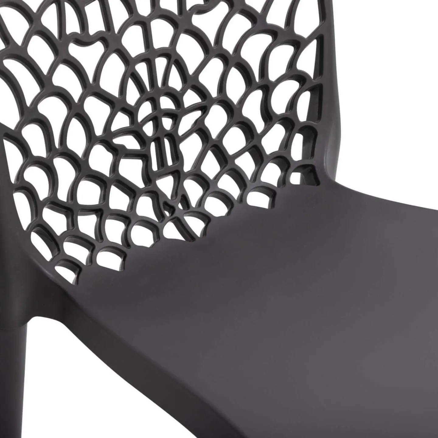 Chaises nid d'abeille gris anthracite : lot de 6*IDMarket Sale