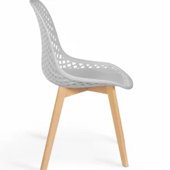 Chaises noir, gris clair, blanc et jaune*IDMarket Outlet