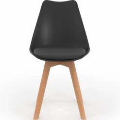 Chaises scandinaves 4 couleurs : blanc x2, gris clair x2, gris foncé x2 et noir x2*IDMarket Discount