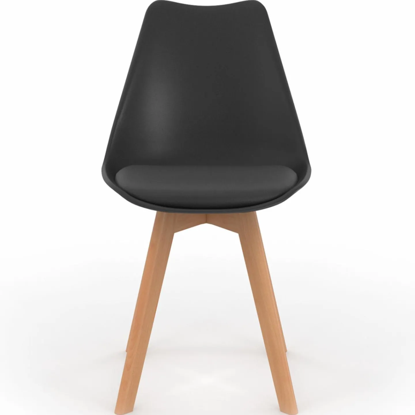 Chaises scandinaves 4 couleurs : blanc x2, gris clair x2, gris foncé x2 et noir x2*IDMarket Discount