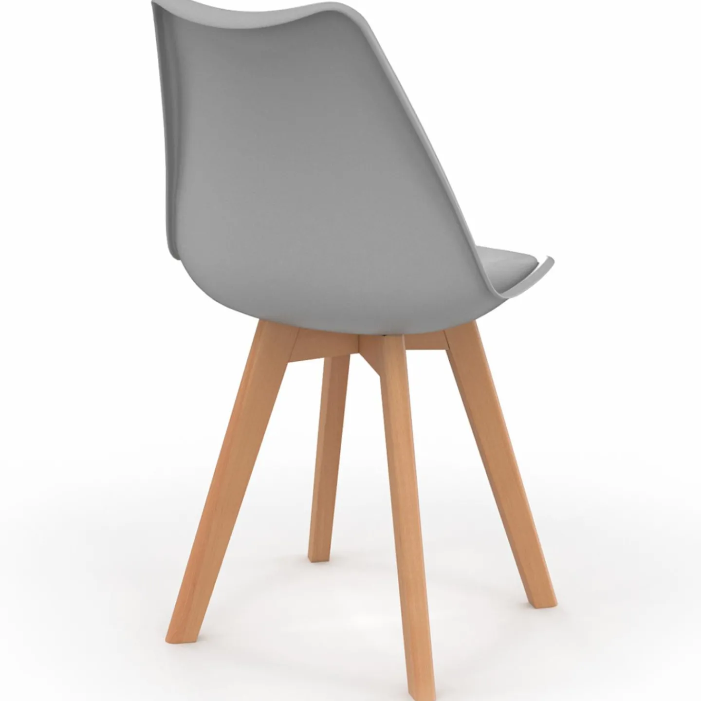 Chaises scandinaves 4 couleurs : blanc x2, gris clair x2, gris foncé x2 et noir x2*IDMarket Discount