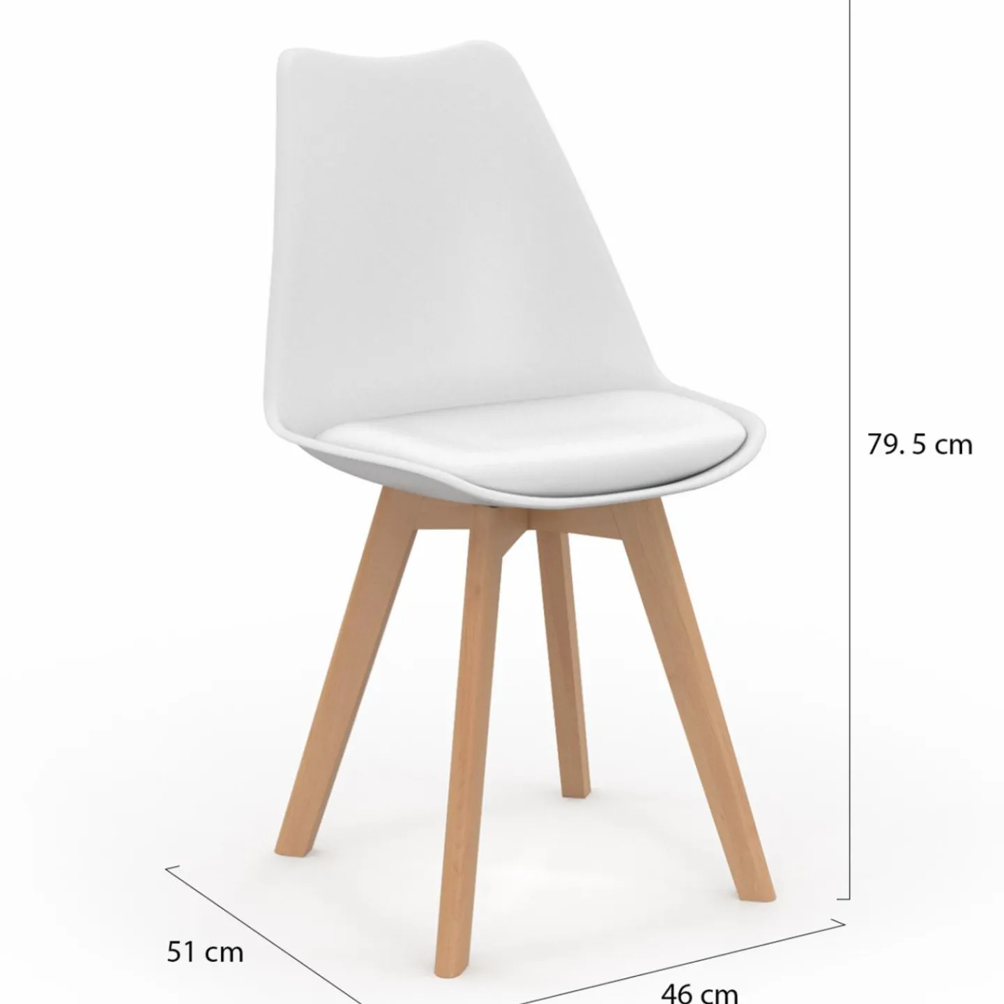 Chaises scandinaves bleu canard et blanc*IDMarket Sale