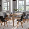 Chaises scandinaves grises avec coussin*IDMarket Outlet